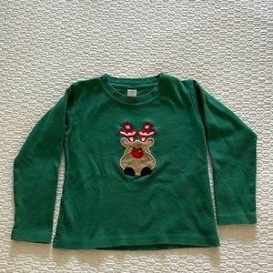 Reindeer Green Shirt 2T